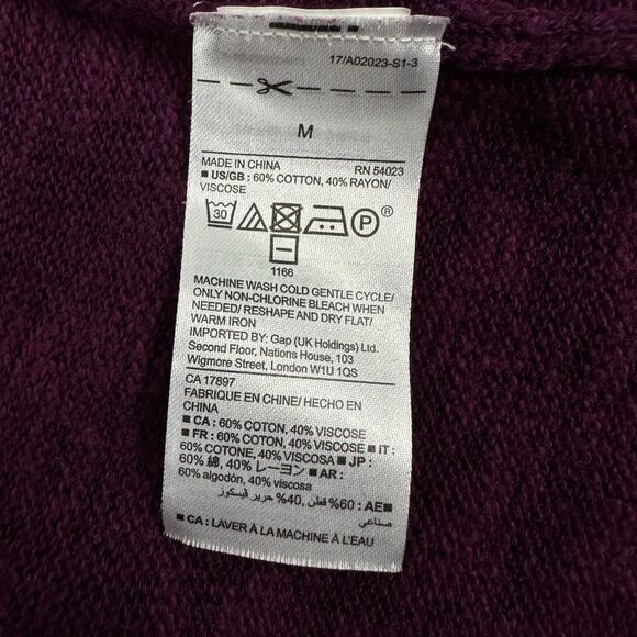 Gap Slub Knit Open Front Cardigan Medium - Picture 4 of 5